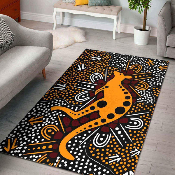 Aussie Dreamtime Aussie Dreamtime Aboriginal Art Kangaroo Area Rug - View 1
